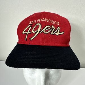 San Francisco 49ers Sports Specialties Hat Script  Cap NFL 100% Wool Size 6  7/8
